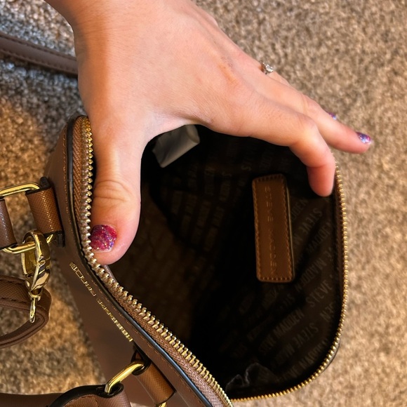 Mini Steve Madden brown satchel, Crossbody purse bag - Picture 5 of 6